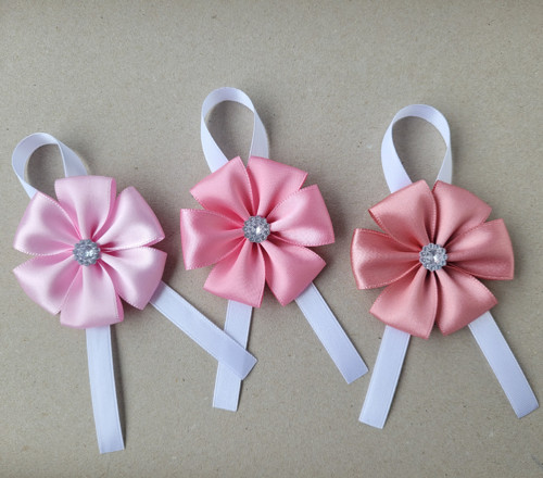 3x střední kanzashi - kotiliony - taneční SKLADEM