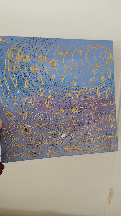 Abstraktní harmonie 37×37 cm