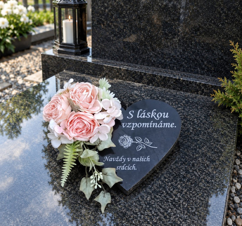 Vzpomínkové srdíčko s gravírováním malé IV