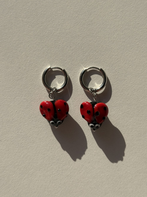 Ladybug Earrings - Stainless Steel
