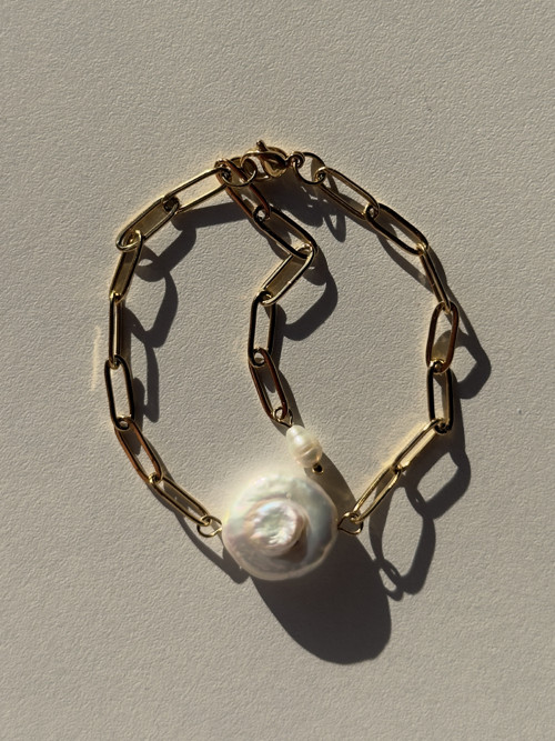 Coin Pearl Bracelet - Gold