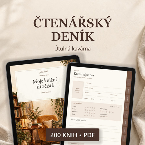Čtenářský deník PDF pro 200 knih | Útulná kavárna