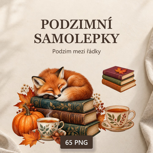 65 samolepek PNG | Podzim mezi řádky