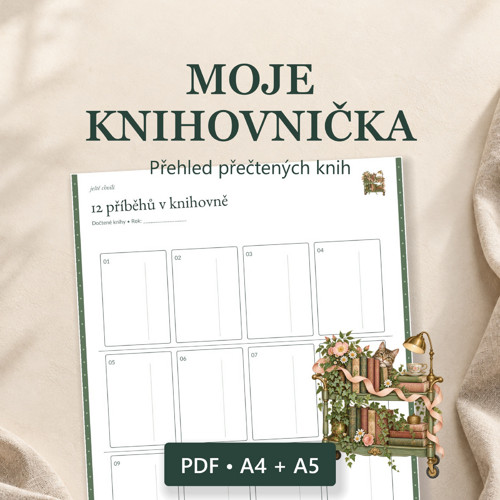 Moje knihovnička | Čtenářský přehled PDF A4 A5