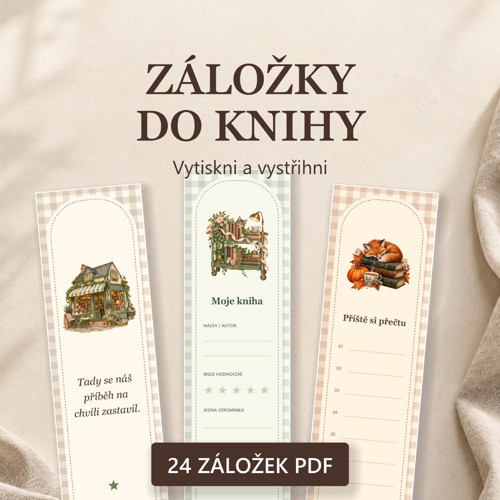 24 záložek do knihy | PDF a PNG k tisku
