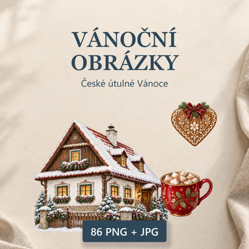 České útulné Vánoce | 86 obrázků PNG a JPG