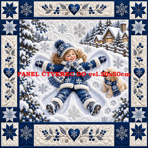 Bavlněný panel 10x10 cm - skladem — foto 1