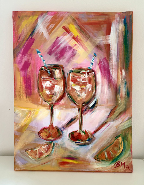 APEROL MOMENT - originál malba 30x40 cm