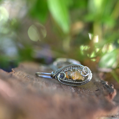 Náušnice s drahým etiopským opálem wire wrapping