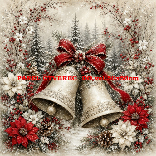 Bavlněný panel 10x10 cm - skladem