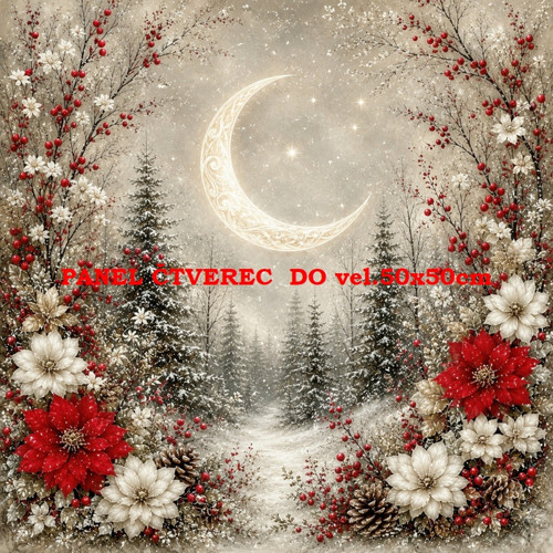 Bavlněný panel 10x10 cm - skladem