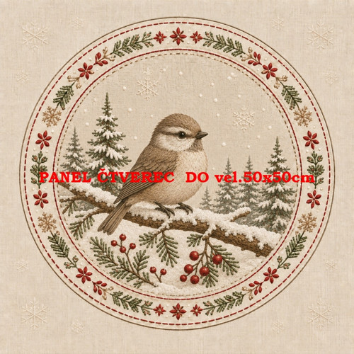 Bavlněný panel 10x10 cm - skladem