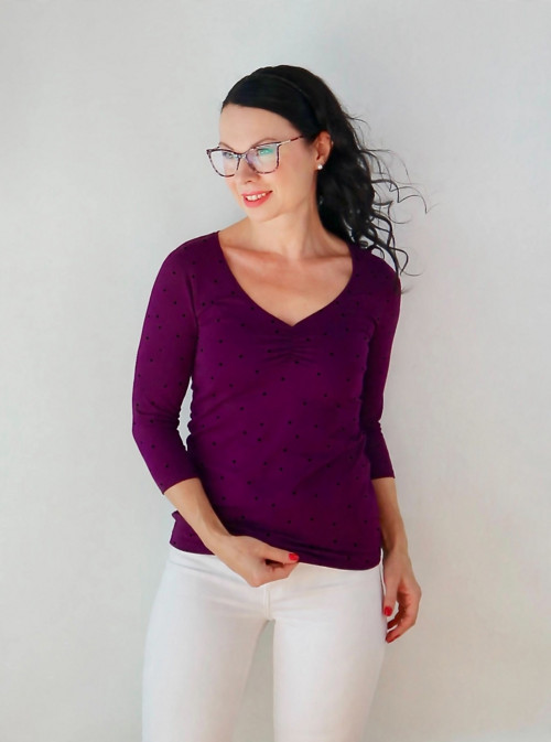 Dámské tričko purpurové