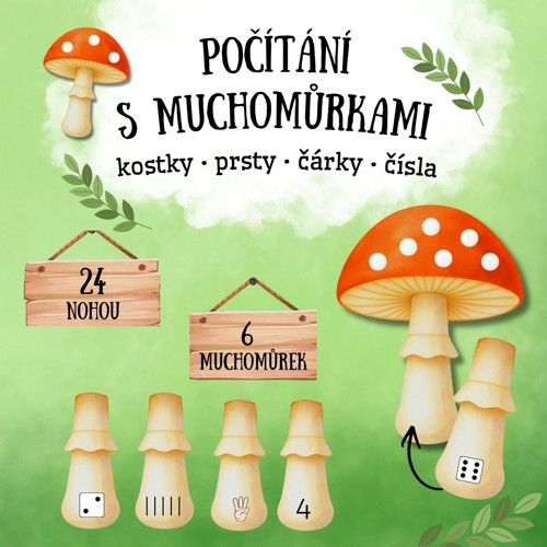 Počítání s muchomůrkami (PDF k tisku)