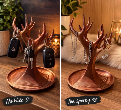 3D stojan na klíče a šperky