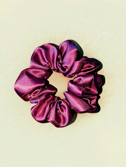 Hedvábná scrunchie "Švestka M" — foto 1