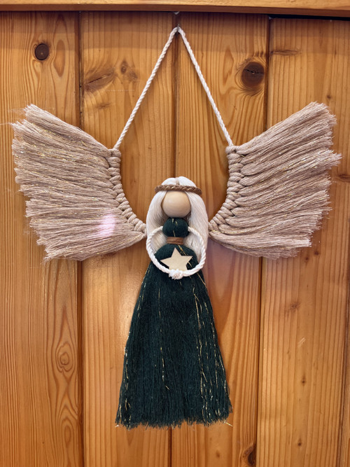 Závěsná macramé Andělka