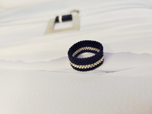 Prstýnek Navy & silver