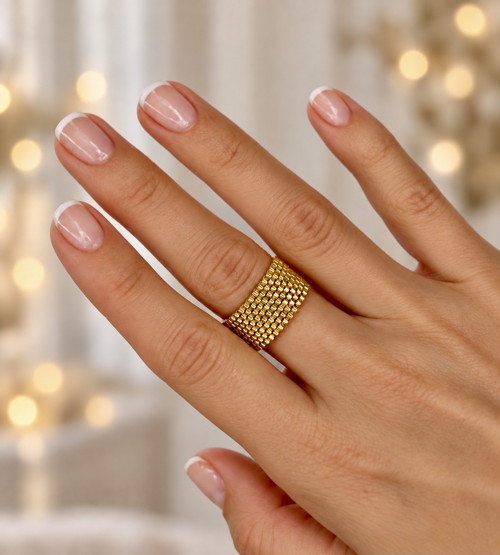 Golden Touch – ručně šitý zlatý prsten