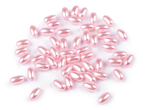 Plastové voskové korálky (10g) - pudrová