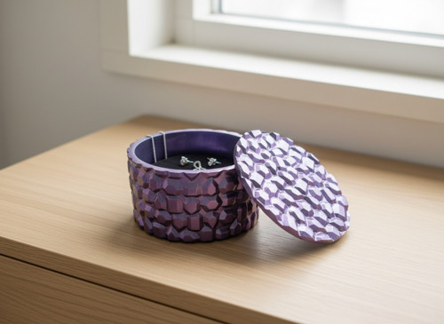 Designová texturovaná dóza „Amethyst Crystal“