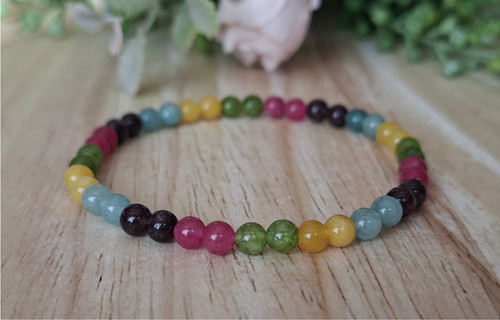 Náramek jadeit mix