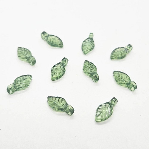 Lístky, 10x5mm, zel.tm., 10ks