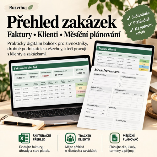 Přehled zakázek – faktury, klienti a plánování