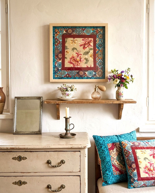 Kvetoucí mozaika domova - Patchwork obrázek — foto 1