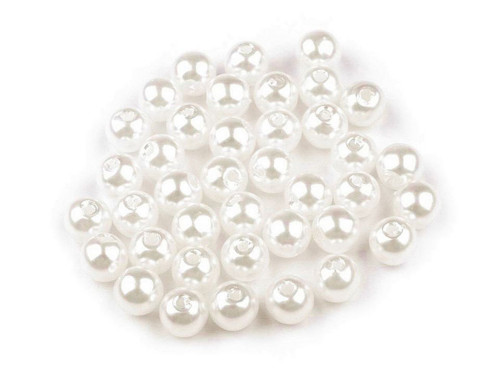 Plastové voskové korálky 6mm (20g) - perlová