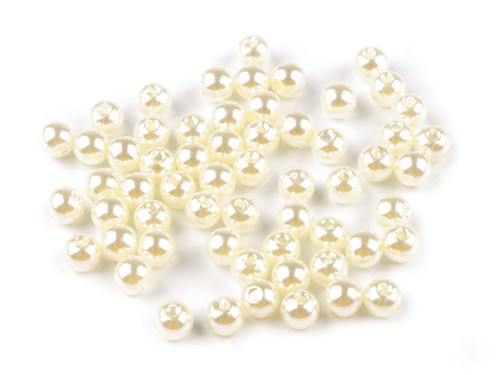 Plastové voskové korálky 6 mm (20g) - perlová