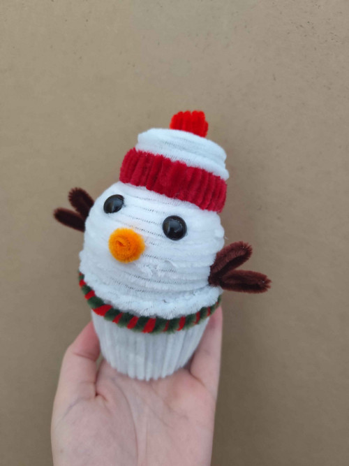 Sněhuláčkový muffin