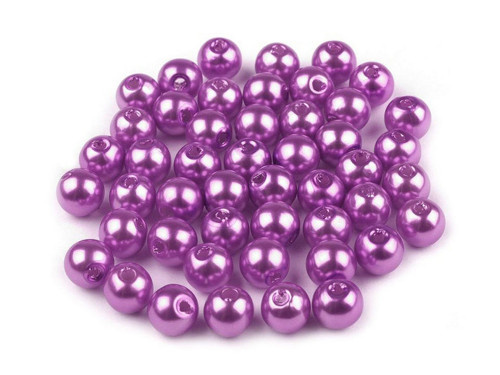 Plastové voskové korálky 6 mm (20g) - fialková