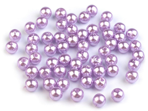 Plastové voskové korálky 6 mm (20g) sv.fialová