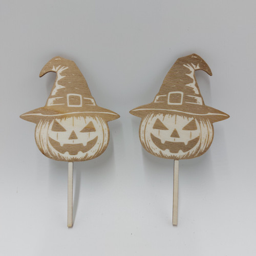 Zápich - Halloween dýně s kloboukem
