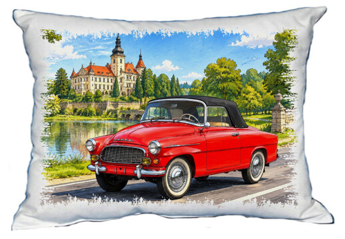 Moon River Auto Český veterán polštářek 30 x 40 cm