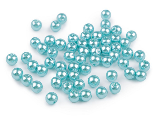 Plastové voskové korálky 6mm (20g) - tyrkys