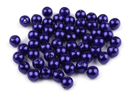 Plastové voskové korálky 6mm (20g) - modrá