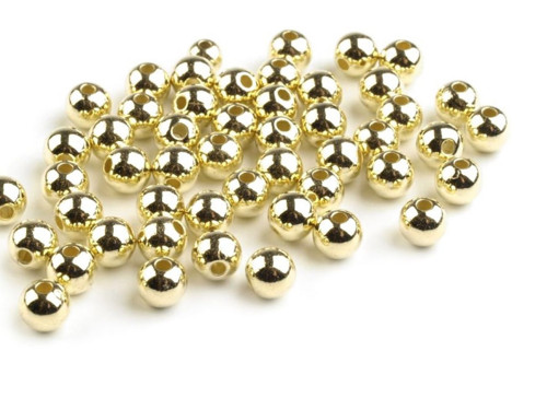 Plastové voskové korálky 6mm (20g) - zlatá