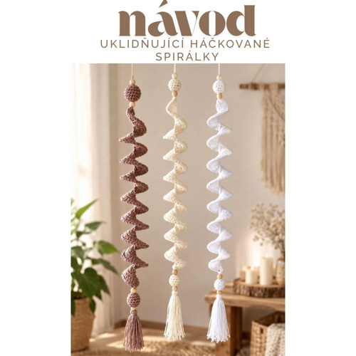 Háčkované uklidňující spirálky – videonávod + PDF