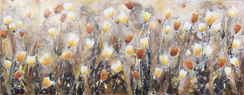 Podvečerní tulipány....150x60cm