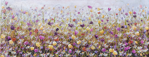 Neposedné květy....150x60cm