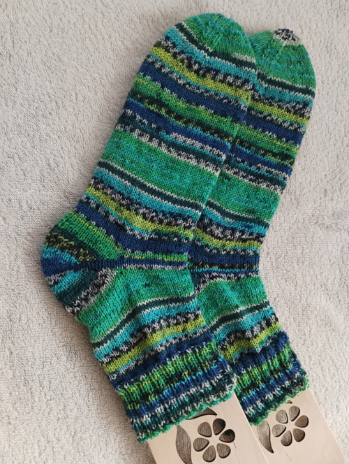 Ručně pletené ponožky jezerní hladina vel.42/43
