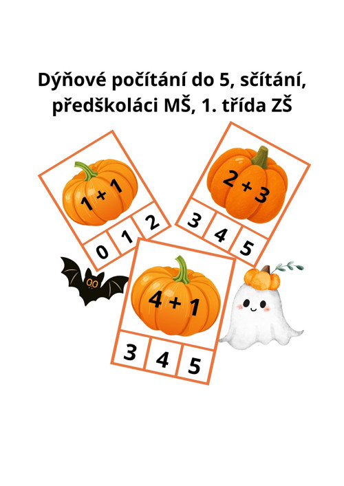 Dýňové počítání do 5 sčítání_MŠ_1.třída ZŠ — foto 1