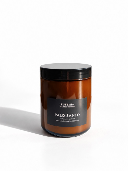 Sojová svíčka s vůní PALO SANTO - 250 ml