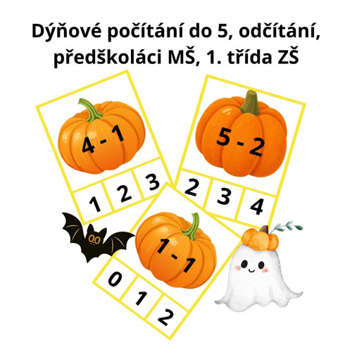 Dýňové počítání do 5 odčítání_MŠ_1.třída ZŠ