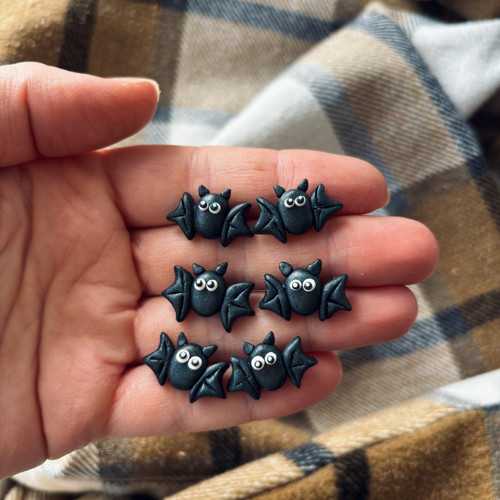 Netopýři - podzimní Halloween naušnice FIMO