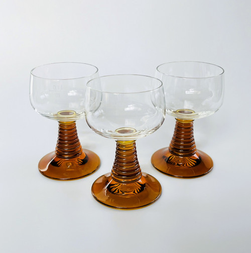 3x cejchovaná retro sklenice římanka 100ml