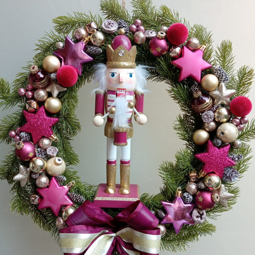 Luxusní vánoční věnec Lolli Pop Rose Louskáček
