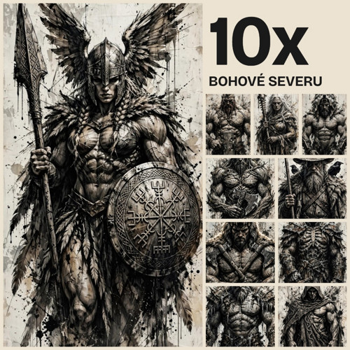 Bohové severu (Sada 10 ks - digitální grafika)